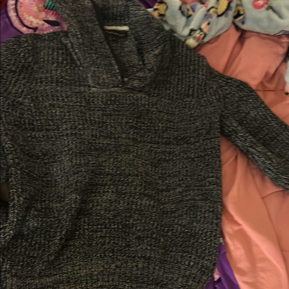 Cozy Gray Knit Sweater